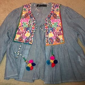 Zara tie lightweight jacket